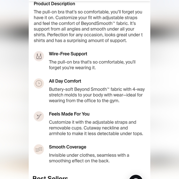 Knix Revolution Pullover Bra Warm Sand XXXL NWT Wire-free - Picture 3 of 7